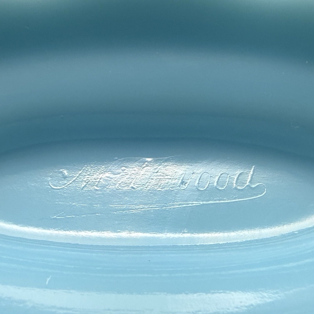 EAPG Northwood Glass Chrysanthemum Sprig Pagoda Blue Custard Compote Berry Bowl - Picture 11 of 16